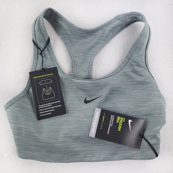 Nike Other - Nike Swoosh Sports Bra Medium Support Dri-Fit Stretch Women's Small NWT